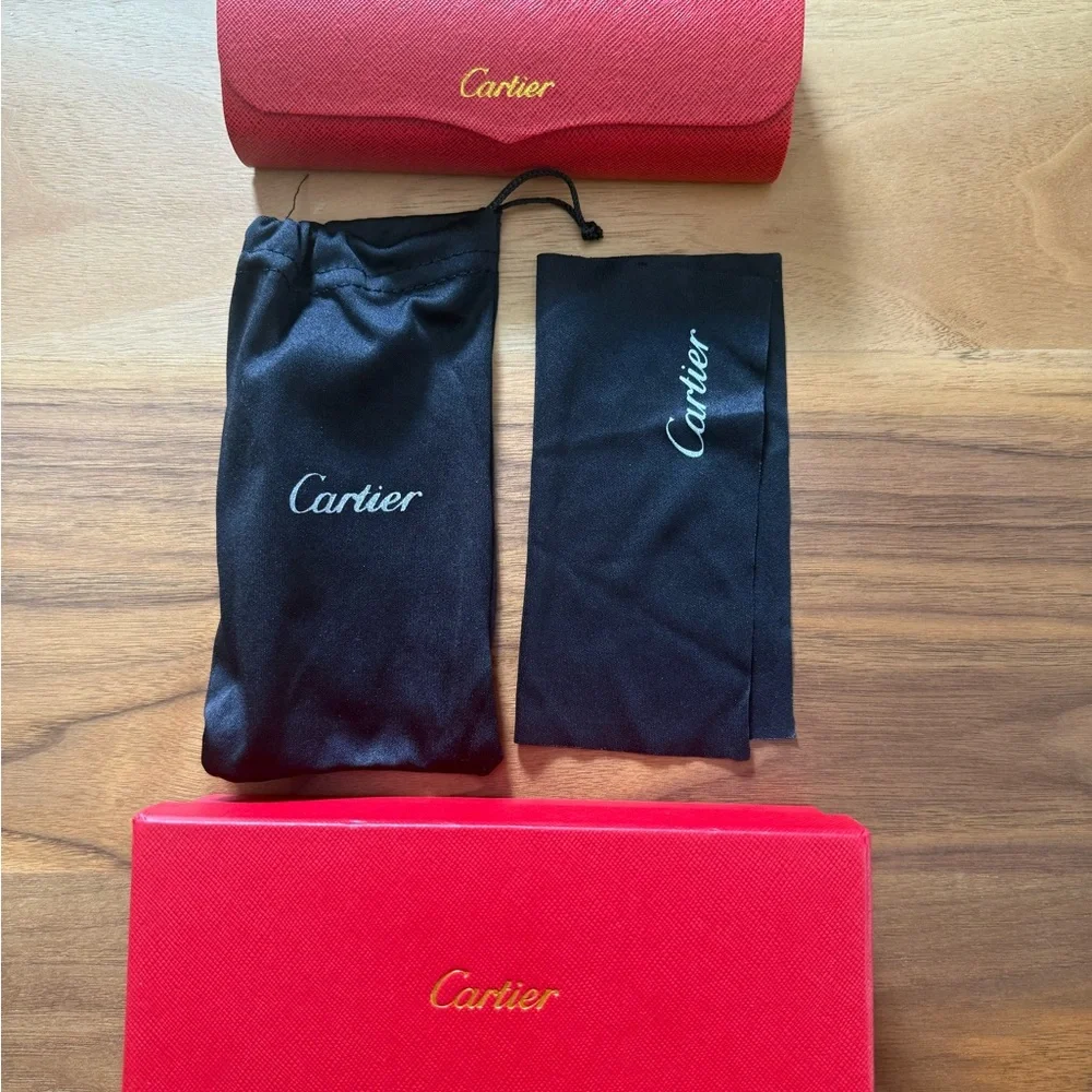 Cartier Gold and Black Eyeglasses - Picture 6 of 7
